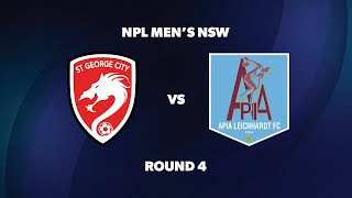 NPL Men’s NSW Round 4 St George City FA v APIA Leichhardt FC [upl. by Sumer]