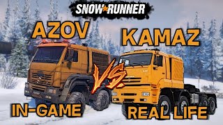 The Azov from SnowRunner vs Real Life Kamaz [upl. by Renwick12]