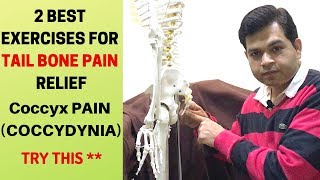 2 BEST Exercises For Tail bone Pain Coccydynia CoccyxTail Bone Pain Relief Treatment at Home [upl. by Yngad]