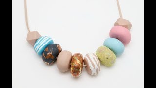 How to Make Polymer Clay Beads [upl. by Shulamith]