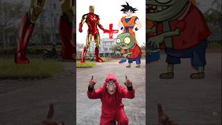 Iron Man  Goku Dragon Ball And Zombie  Cartoon animation [upl. by Malek]