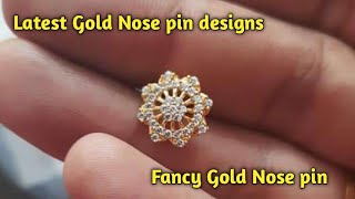 Latest gold nose pin designsnose ring designsnose pinsnose ring designsfancy nose pin designs [upl. by Ylak]