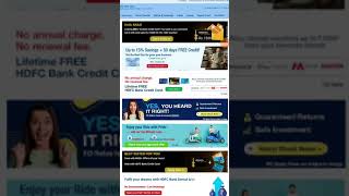 hdfc bank pre approved credit card offer limit 75000 lifetime free shorts [upl. by Aneeuq]