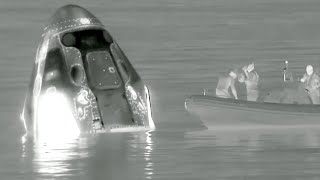 SpaceX Dragon Crew Carrying 3 NASA Astronauts and 1 Russian Cosmonaut Safely Splashes Down [upl. by Deland452]