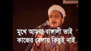 মুখে আমরা বাঙ্গালী ভাই কাজের বেলায় কিছুই নাই  Aynuddin Al Azad Rah [upl. by Vacla780]