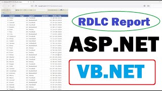 How to create a Rdlc report in asp net using VB net [upl. by Notseh732]