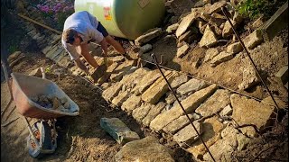 Dry Stone Wall Build  Part 2 [upl. by Salangi925]