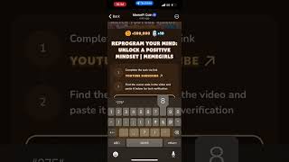 Reprogram your mind memefi code  memefi video code reprogram your mind [upl. by Zischke]