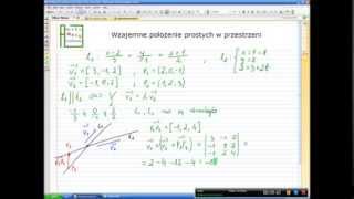 Wzajemne położenie prostych w przestrzeni przykład [upl. by Lah450]