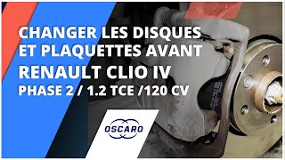 Comment changer les disques et plaquettes avant sur RENAULT CLIO 4  Phase 2  12 TCE  120CV [upl. by Richlad]