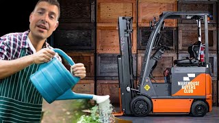 How to Charge and Water a Forklift Battery [upl. by Airdnaxela]