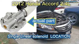 2012 Honda Accord 24L single linear transmission shift solenoid LOCATION [upl. by Erastatus]