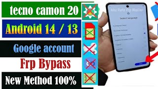 Tecno camon 20 frp bypass tecno ck6n frp bypass without pc tecno camon 20 google account unlock [upl. by Ainar]