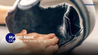 MyCRO Band Changing the inner lining  Ottobock Professionals [upl. by Eimmis236]