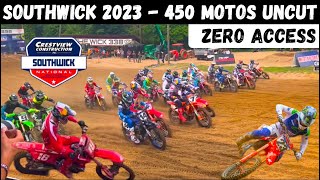 ZERO ACCESS  Southwick 2023 450 Moto 1 amp 2 Raw Footage [upl. by Enibas]