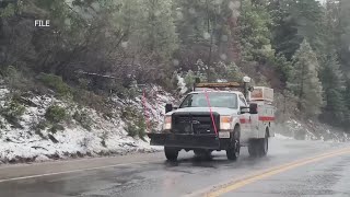 Crews prepare for potential mudslides in mountain areas [upl. by Odnam]