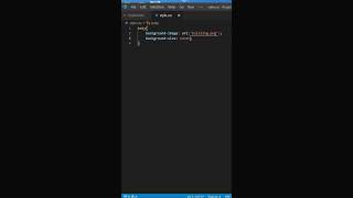 How To Add Background Image in Html Visual Studio Code shorts [upl. by Einahets774]