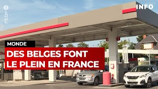 Essence  des Belges font le plein en France pour payer moins cher  JT RTBF [upl. by Lehcnom]