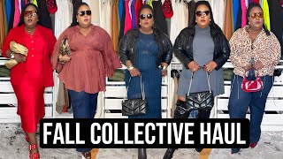 PLUS SIZE FALL HAUL TARGET AND HampM FALL OUTFITS [upl. by Idnahc]