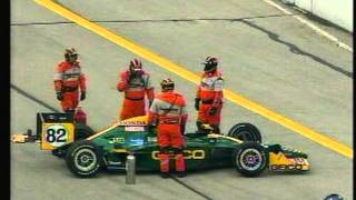 2011 Indycar Milwaukee  Tony Kanaan crash [upl. by Gabor]