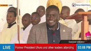 Sakajas great remarks in front of Former President Uhuru Kenyatta at St Marys Msongari [upl. by Ivets]