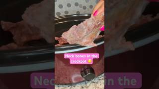 Neck bones in the crockpot 🤤 shorts foodie tasty yummy recipe cooking howto easy crockpot [upl. by Adnilym676]