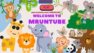 Animal names jungle learn  Learn names of animals for kids easy babies Mruntube Kindergarten child [upl. by Howzell514]