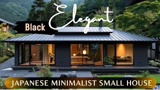 Exploring Japanese Black Minimalist Small House Architecture With Comfort amp Elegant Interior Design [upl. by Hiroko]