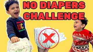 OMG Sam key sath No Diaper Challenge  24 hours challenge [upl. by Esorbma]