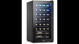 Review WIE 28 Bottle Wine Cooler Refrigerator Compressor Wine [upl. by Houghton]