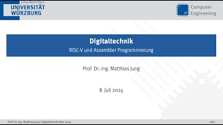 11 RISC V und Assemblerprogrammierung Teil 2 [upl. by Encrata]