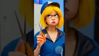 No long hair allowed in here 😡 humor hair funny comedy hairstyle haircut school [upl. by Audsley]