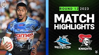 NRL 2023  CronullaSutherland Sharks v Newcastle Knights  Match Highlights [upl. by Baldridge]