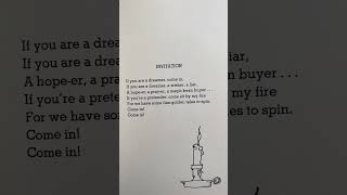 Invitation by Shel Silverstein [upl. by Sadonia]