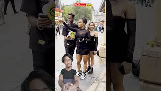 Extra Hand On Shoulder Prankshorts funny prank trendingfunny comedy publicinterview viral [upl. by Alaine]