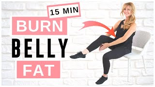 Lose Belly Fat Sitting Down  AB WORKOUT For Women Over 50 [upl. by Gunilla]