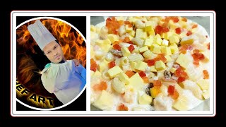 MACARONI FRUIT SALAD  MACARONI FRUIT SALAD RECIPE  MACARONI FRUIT SALAD FILLIPINO STYLE [upl. by Aisatsanna462]