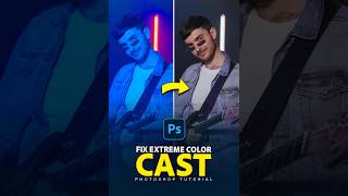 Fix Extreme Color Cast in few clicks in Photoshop [upl. by Henrik683]