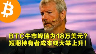 VanEck：比特币牛市峰值为18万美元？短期持有者成本线大举上升！比特币很难再跌破70000美元。  加密货币交易首选OKX [upl. by Enotna443]