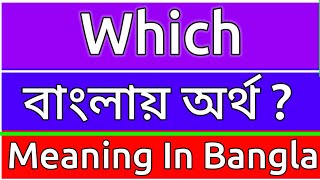 Which Meaning In Bengali  Which Meaning In Bangla  Which Ortho Ki  Which শব্দের বাংলা অর্ [upl. by Ttayh]