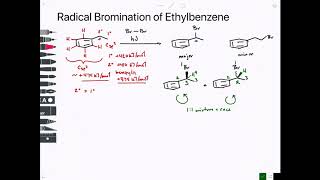 Radical Bromination of Ethylbenzene in Organic Chemistry [upl. by Barbaraanne59]