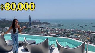 80000 28M THB Stunning Pattaya Beach View Condo for Sale  Thailand House Tour [upl. by Allis]