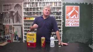 Solventes para tintas  tipos e aplicações DIY • Oficina de Casa [upl. by Nwahsad]