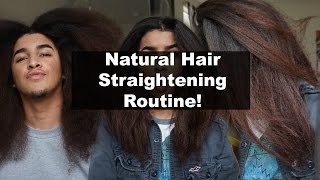 MALE Natural Hair Straightening Routine [upl. by Hajar]