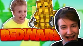 MEGA BEKLOPPTE RUNDE MIT STURMWAFFEL  BEDWARS 1  Rotpilz [upl. by Ludie]