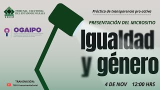 Presentación del Micrositio de Igualdad y Género [upl. by Nyrahtak]