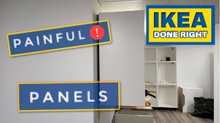 How To Install Ikea Cabinet Panels On Uneven Walls [upl. by Ynar]