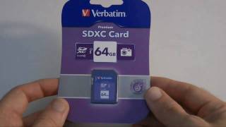 Verbatim 64GB SDXC Class 10 Memory Card Review [upl. by Nehte]