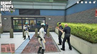 GTA 5  Michael And Trevor Become CopsFIVE STAR COP BATTLE GTA V Funny Moments [upl. by Latoya]