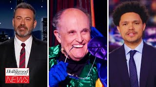 Jimmy Kimmel amp Trevor Noah Rip On Fox For Rudy Giuliani’s ‘Masked Singer’ Reveal  THR News [upl. by Enilav]